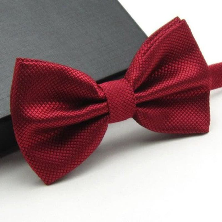 Papillon da uomo a micro-quadri di colore base