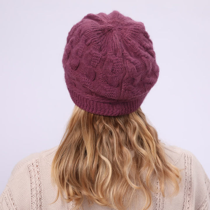 Cappello con visiera e fodera soffice e soffice da donna