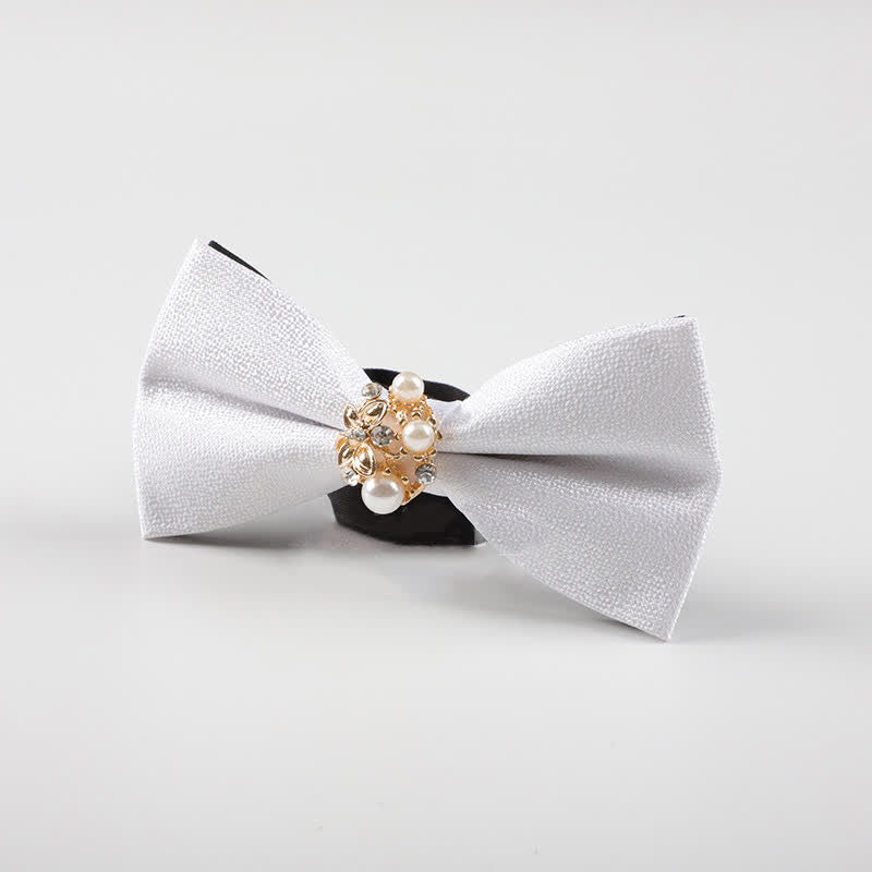 Papillon da smoking formale da uomo con perle