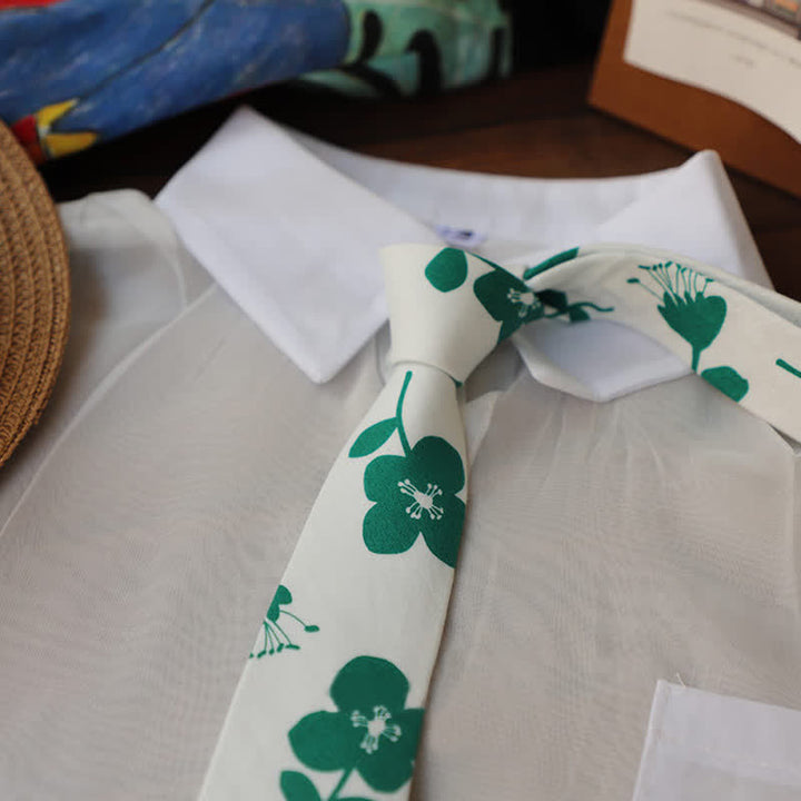 Cravatta sottile elegante floreale da uomo