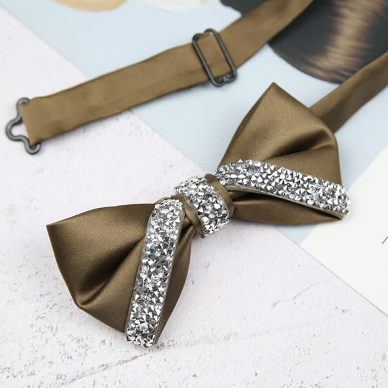 Papillon da sposa con strass scintillanti da uomo