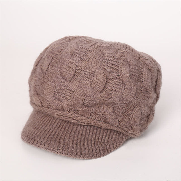 Cappello con visiera e fodera soffice e soffice da donna