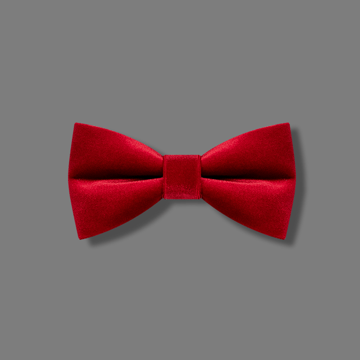 Papillon in velluto rosso brillante da uomo