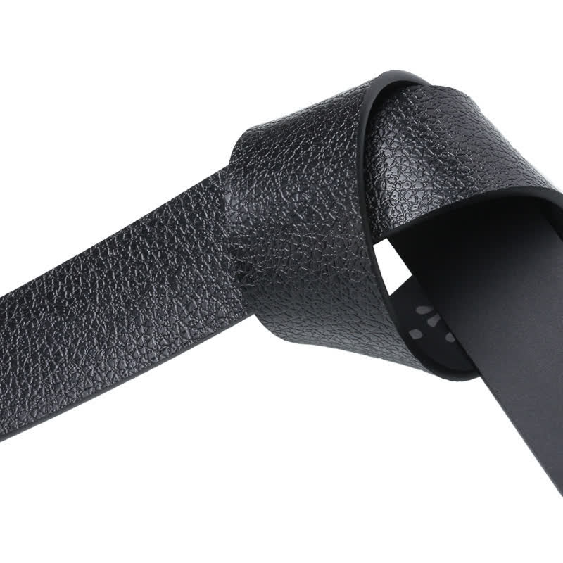 Cintura da uomo in pelle nera con fibbia automatica - image 4