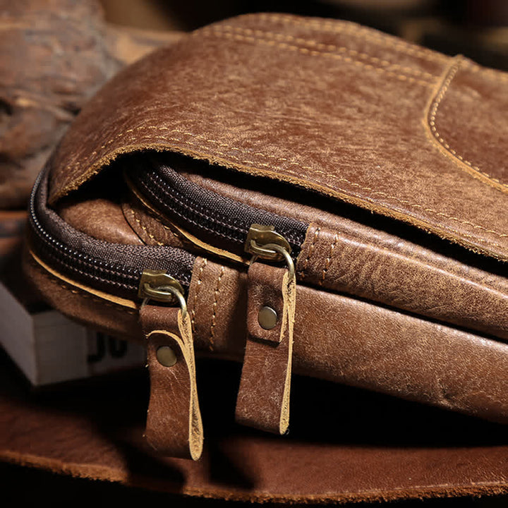 Borsa da viaggio con cintura in pelle nabuk con chiusura magnetica e cerniera