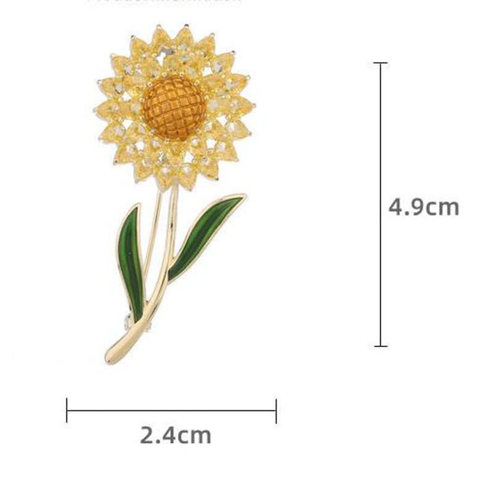 Spilla Girasole in Oro da Donna