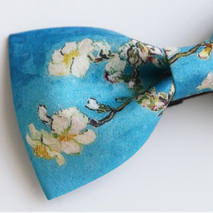 Papillon da uomo con motivo albero di mandorlo in fiore