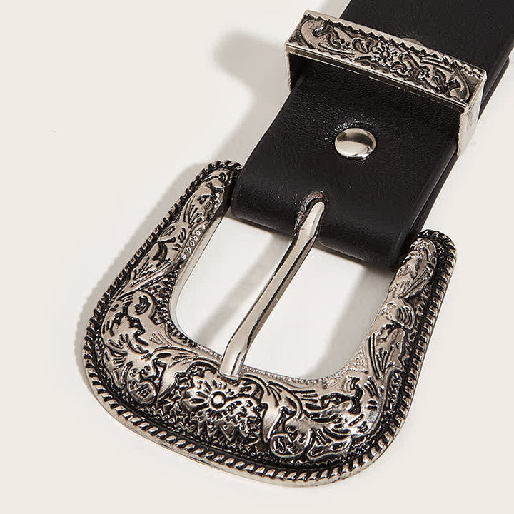 Cintura in pelle con rivetti stile punk da donna