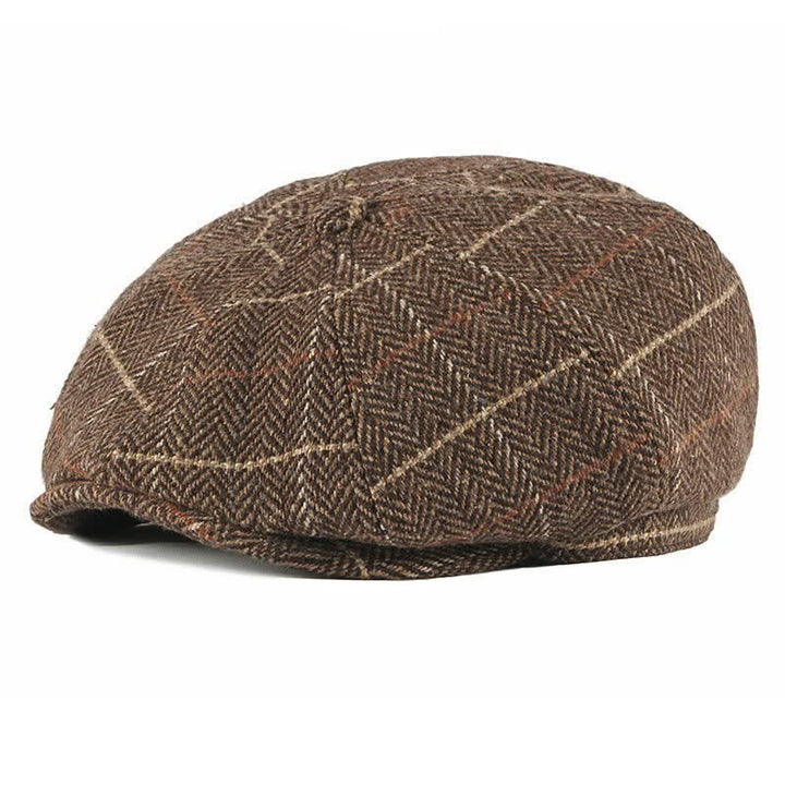 Berretto da tassista ottagonale scozzese britannico - Marrone - Misura M (22"-22 7/8") - image 0