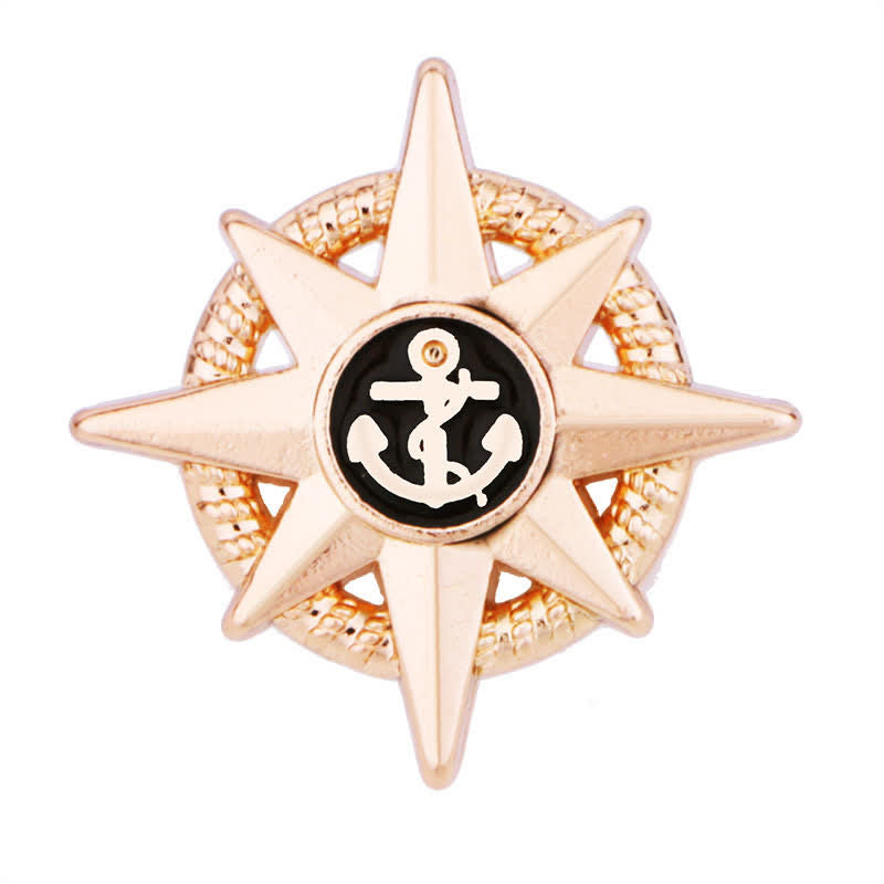 Spilla da uomo con ancora a forma di nave stellare