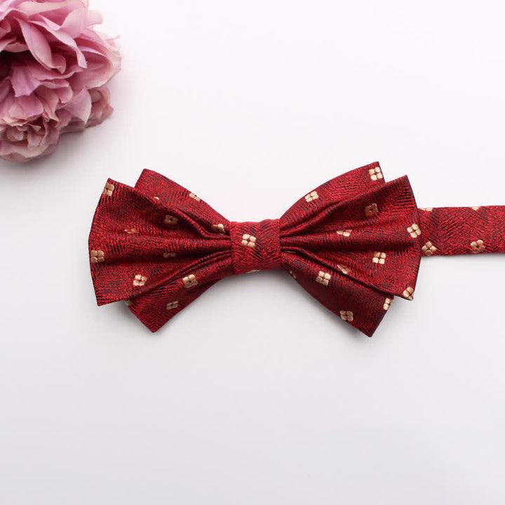 Papillon da uomo con motivo jacquard a fantasia