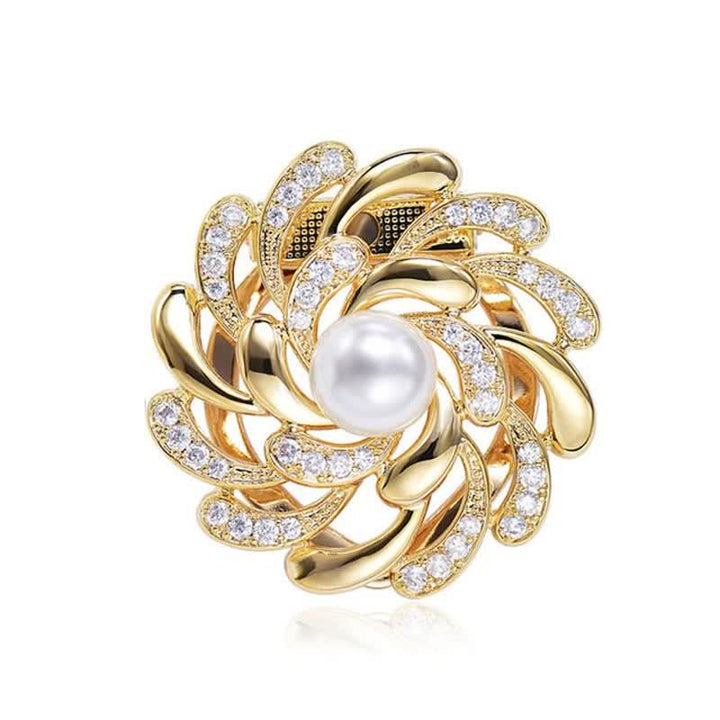 Spilla con fibbia floreale a forma di crisantemo da donna