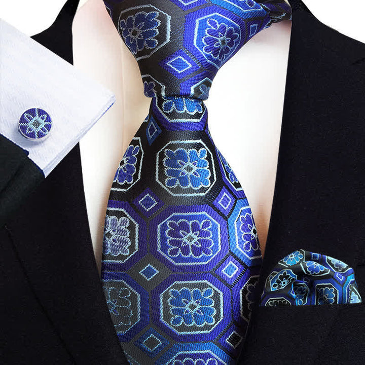 Set di 3 cravatte classiche da uomo con motivo Paisley floreale 