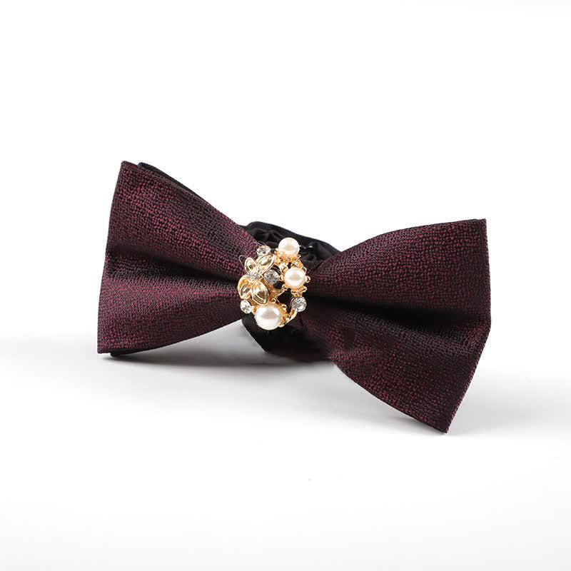 Papillon da smoking formale da uomo con perle