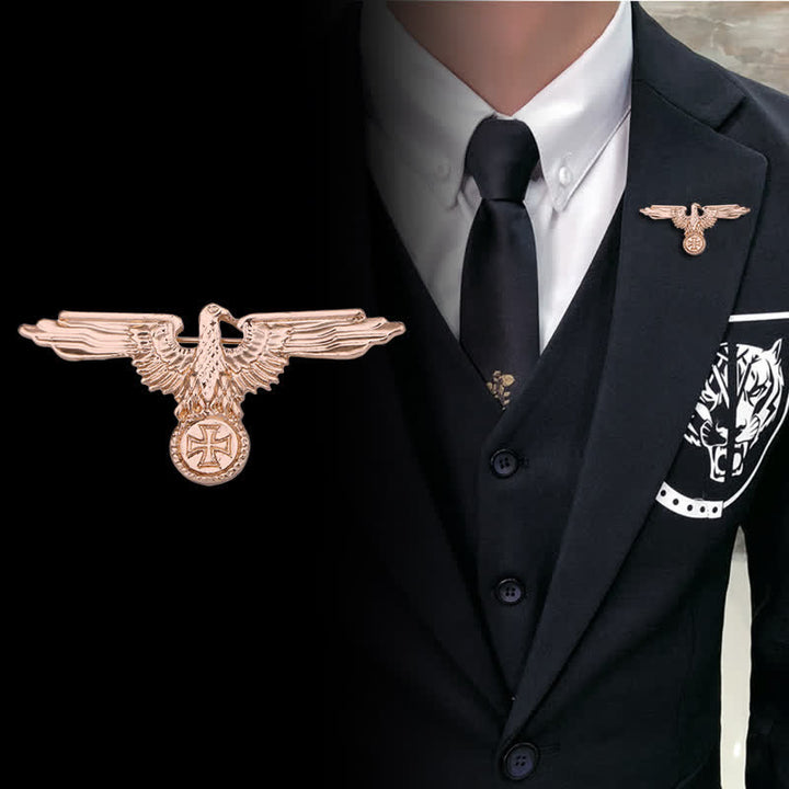 Spilla con croce militare aquila da uomo