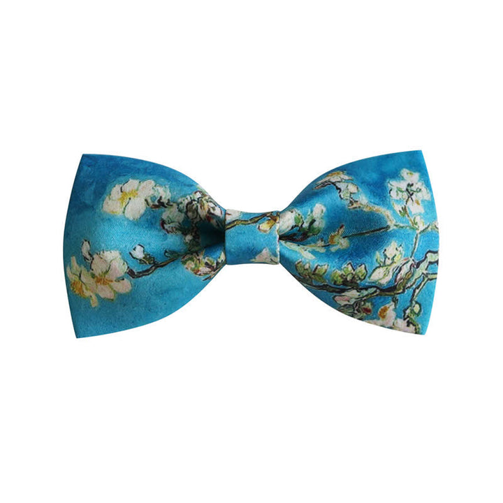 Papillon da uomo con motivo albero di mandorlo in fiore