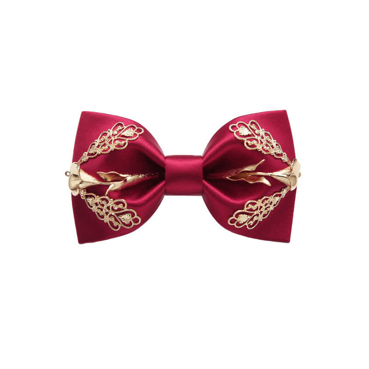 Papillon da uomo con motivo floreale dorato Calla Lily