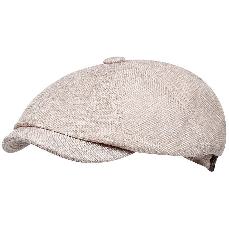 Berretto ottagonale da giornalaio piatto per il tempo libero - Beige - Misura M (22"-22 7/8") - image 3
