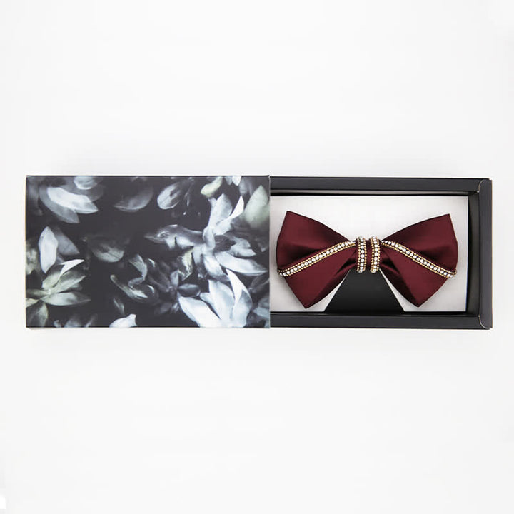 Papillon elegante a catena da uomo con fazzoletto da taschino