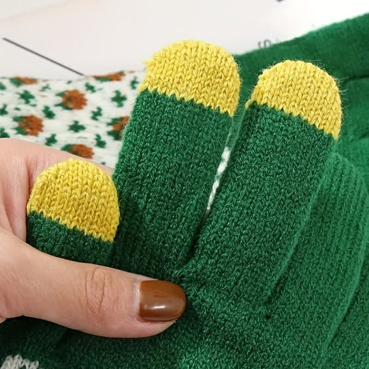 Guanti da giardinaggio con dita intere da donna, in maglia, con touch screen