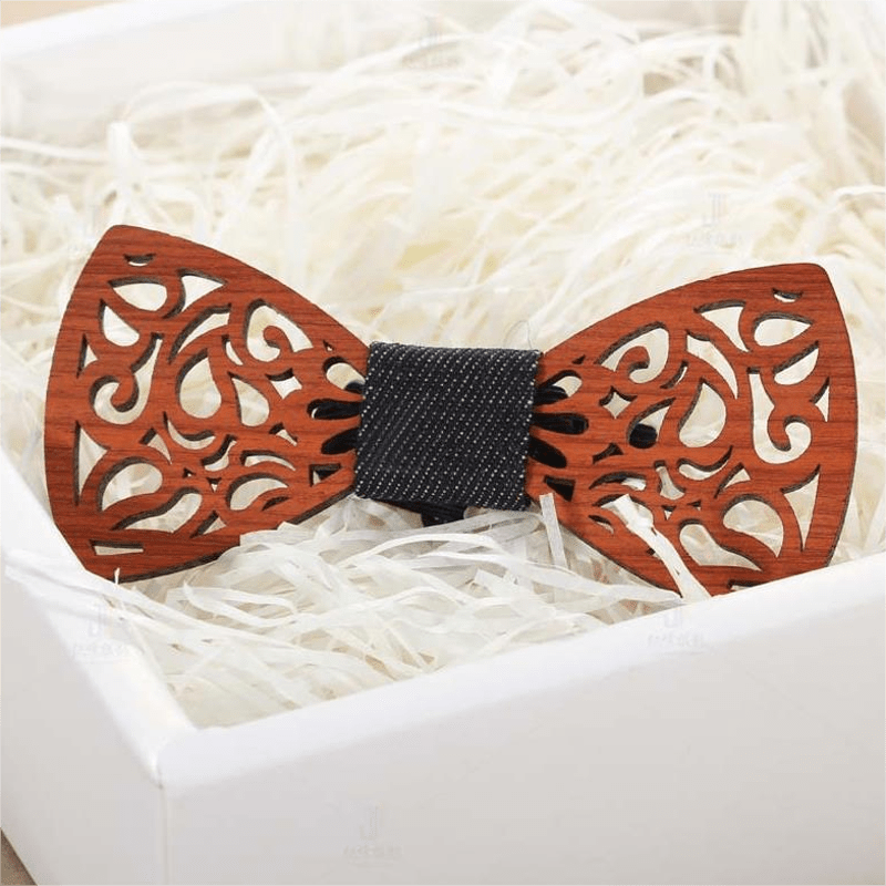 Papillon creativo e divertente in legno da uomo - image 8
