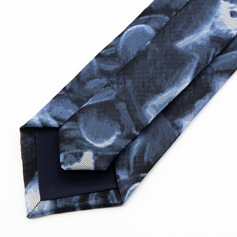 Cravatta da uomo astratta blu scuro Dreamworld