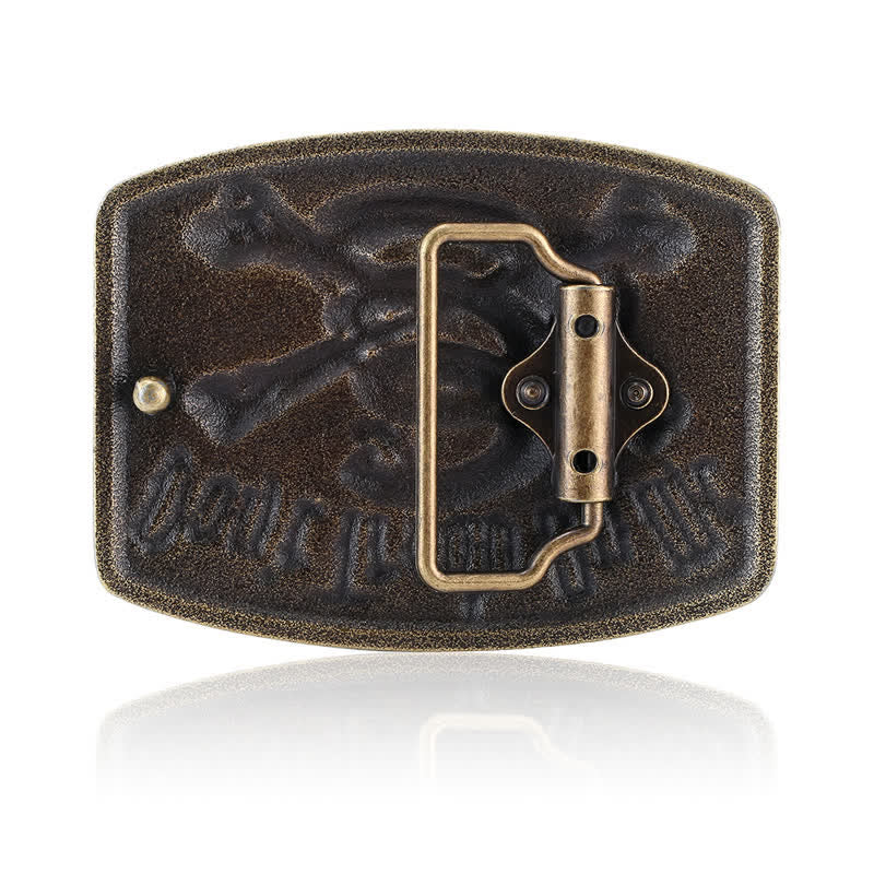 Cintura in pelle con fibbia Attitude Skull Rattlesnake fai da te da uomo