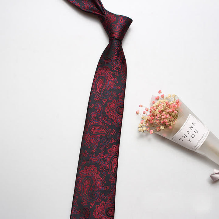 Cravatta casual di lusso da uomo con motivo Paisley audace