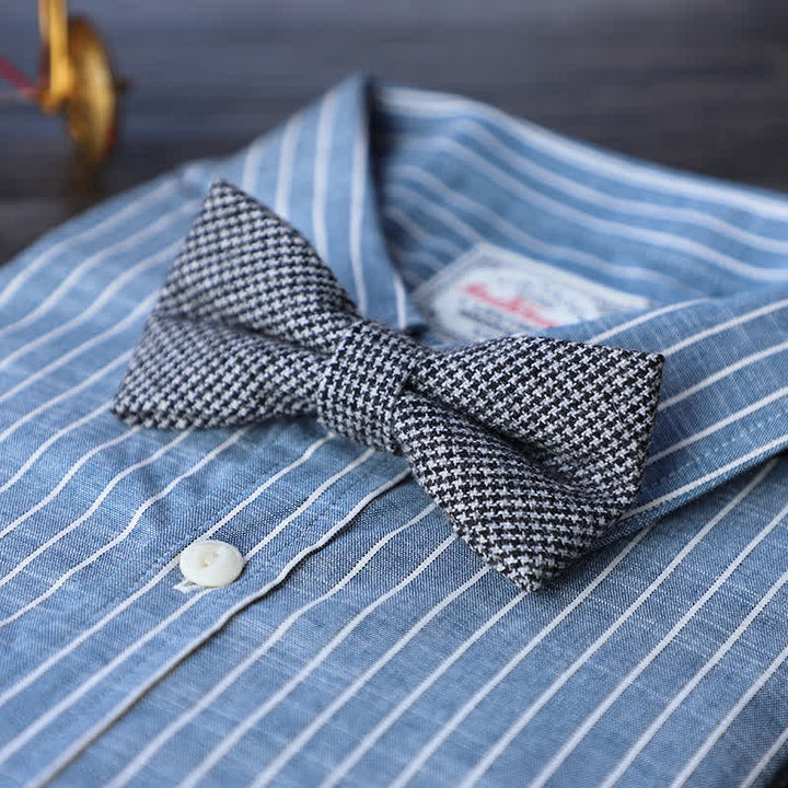 Papillon semplice in misto lana tweed da uomo