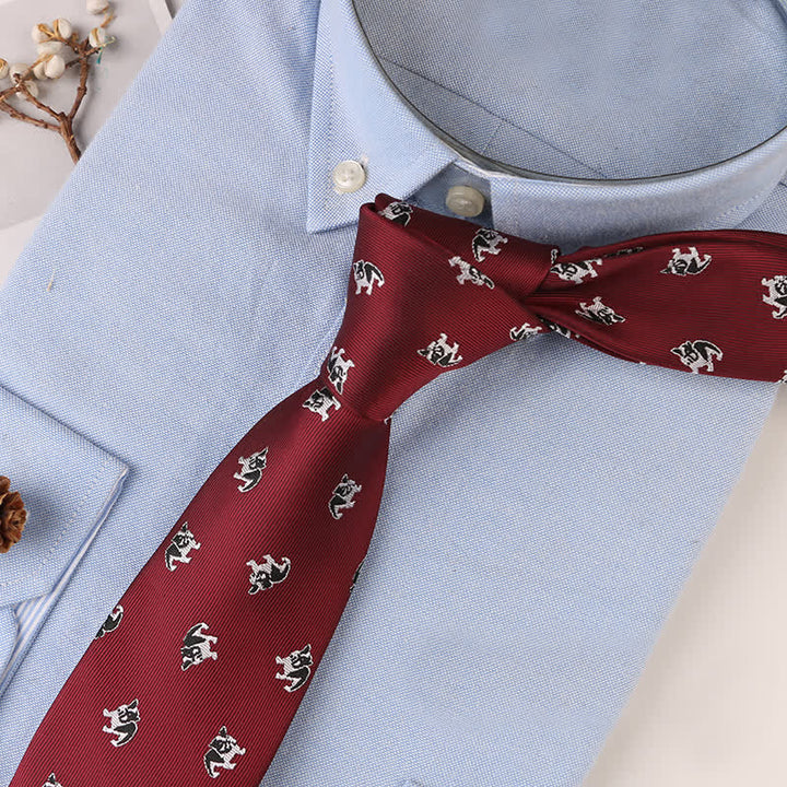 Cravatta da uomo con motivi floreali geometrici vintage