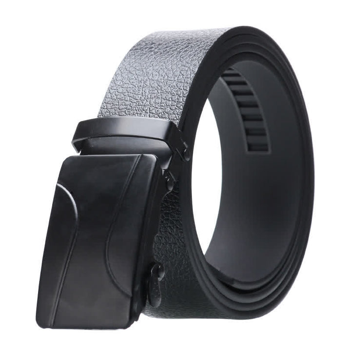 Cintura da uomo in pelle nera con fibbia automatica - Stile n. 4 - Nero - 42 - image 10