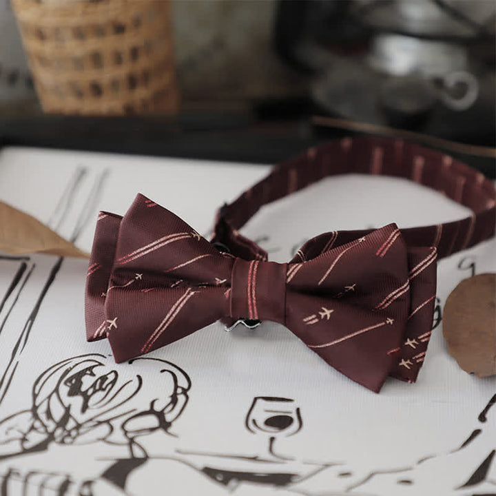 Papillon a righe con pois alla moda da uomo