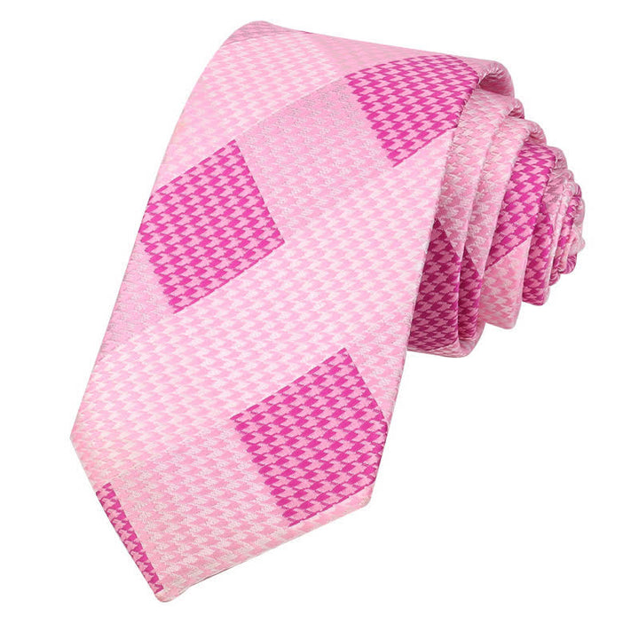 Cravatta da uomo con motivo patchwork a quadri grandi