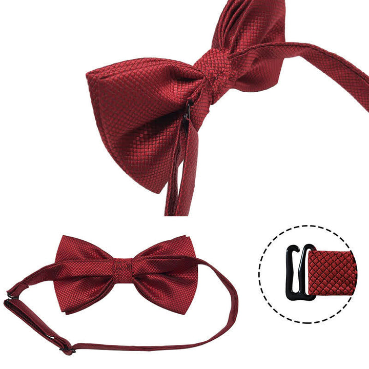 Papillon da uomo a micro-quadri di colore base