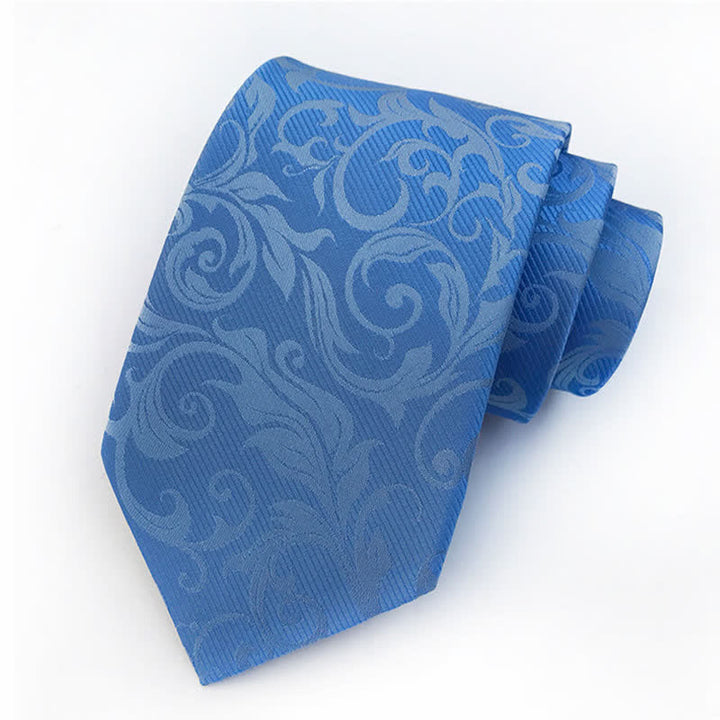 Set di 2 cravatte floreali con motivo a vortice vegetale da uomo - image 15