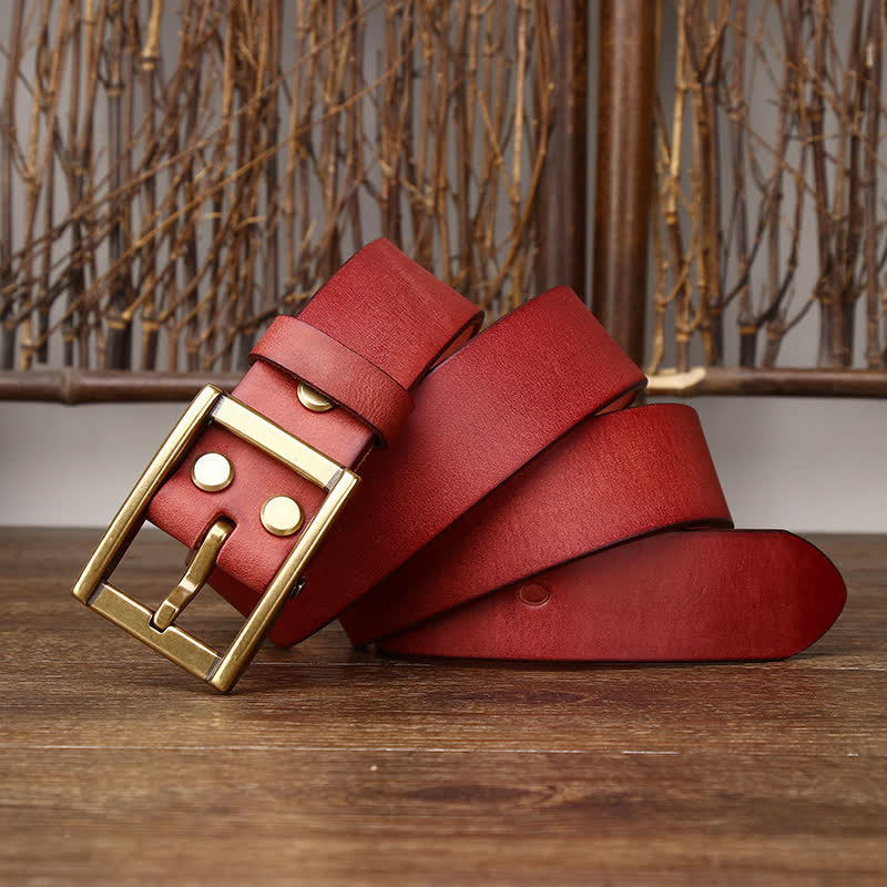 Cintura in pelle da uomo con borchie Tough Guy