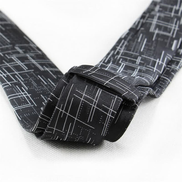 Cravatta sottile da uomo, moderna e alla moda, con linee abbaglianti