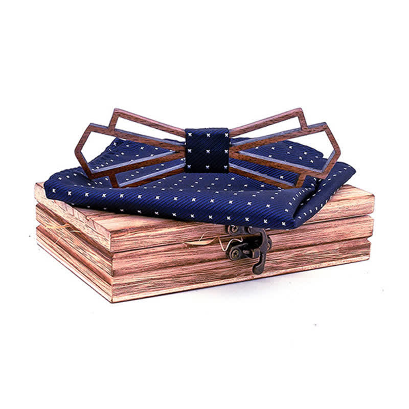 Set di 2 papillon in legno cavo da uomo, novità