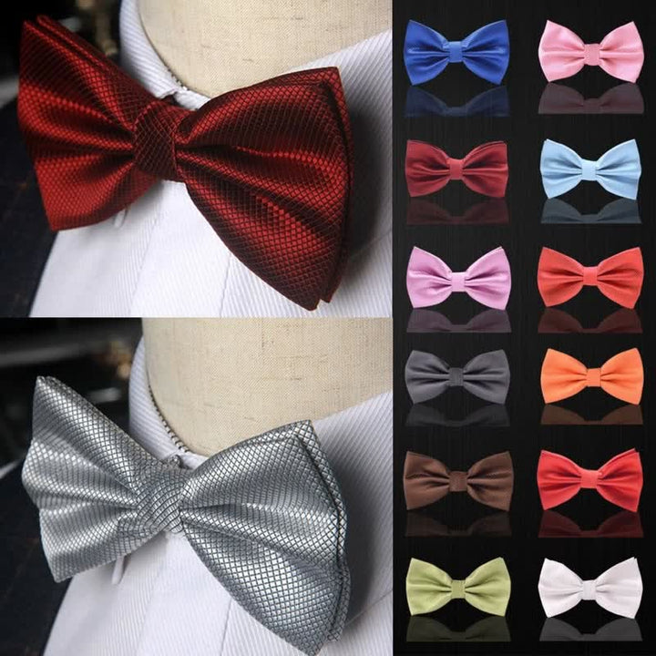 Papillon da uomo a micro-quadri di colore base