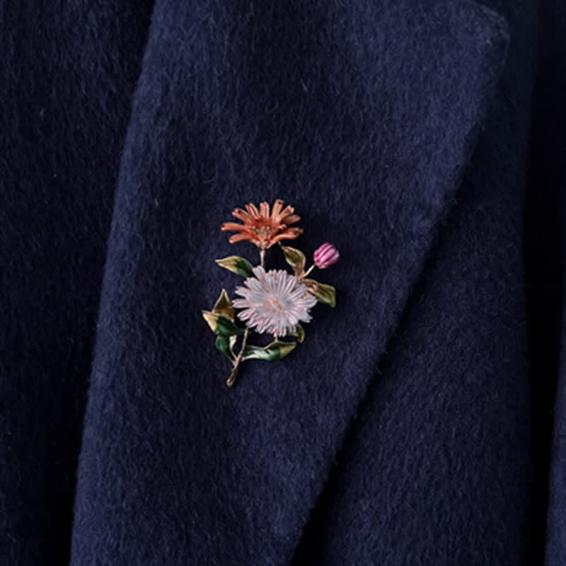 Spilla creativa da donna con margherita floreale