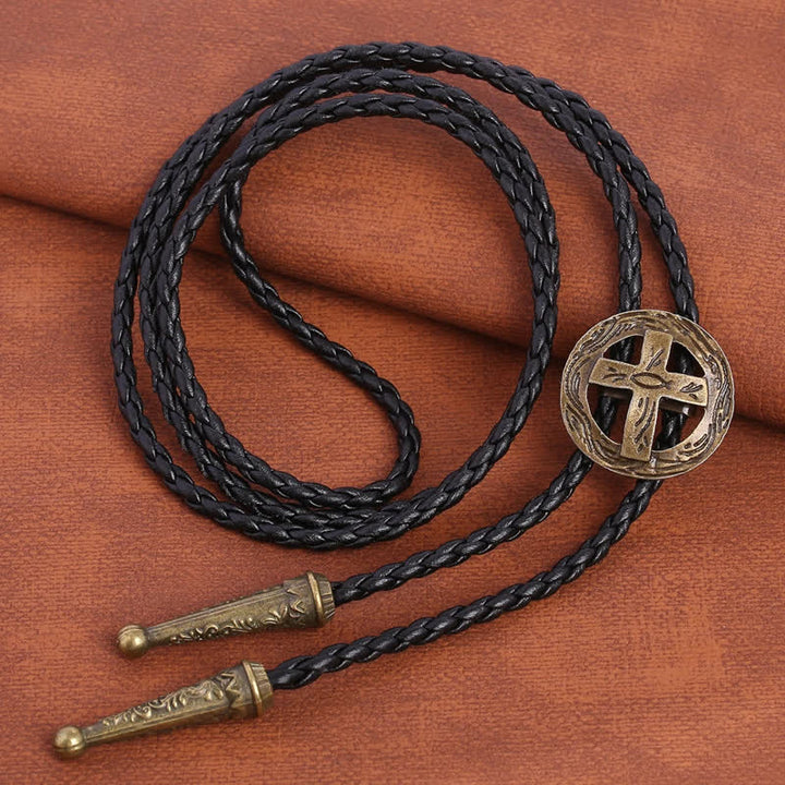 Accessori per magliette retrò Cerchio Croce Bolo Tie - image 2
