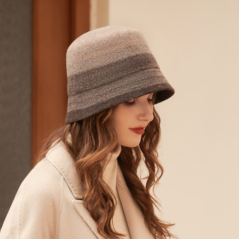Cappello da pescatore a blocchi di colore con strisce multicolori da donna - image 0
