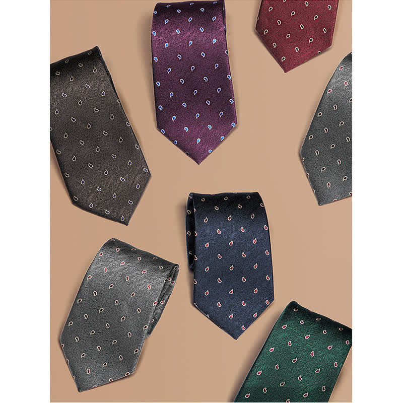 Cravatta da uomo di lusso con motivo micro paisley - image 0