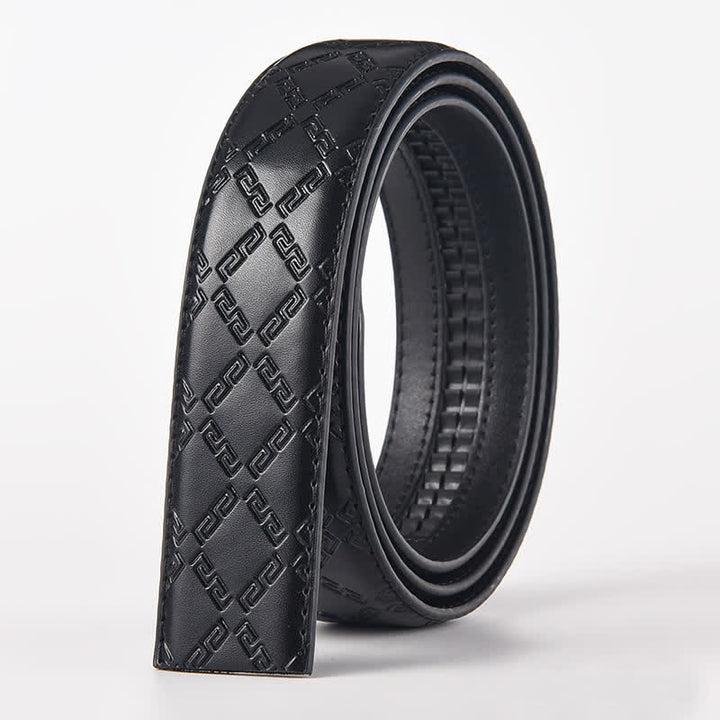 Cintura in pelle con fibbia automatica a forma di testa di tigre fai da te da uomo - Tigre - Cintura modello diamante nero (40) - image 6