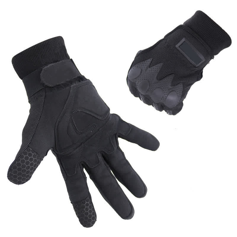 Guanti tattici neri a dita intere per l'outdoor mountaining