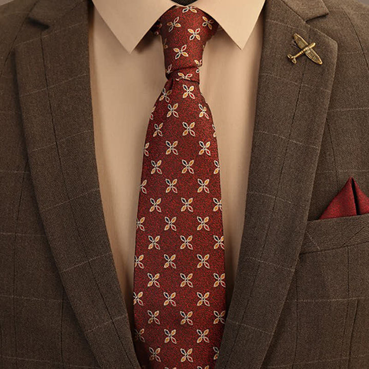 Cravatta da uomo con stampe geometriche colorate