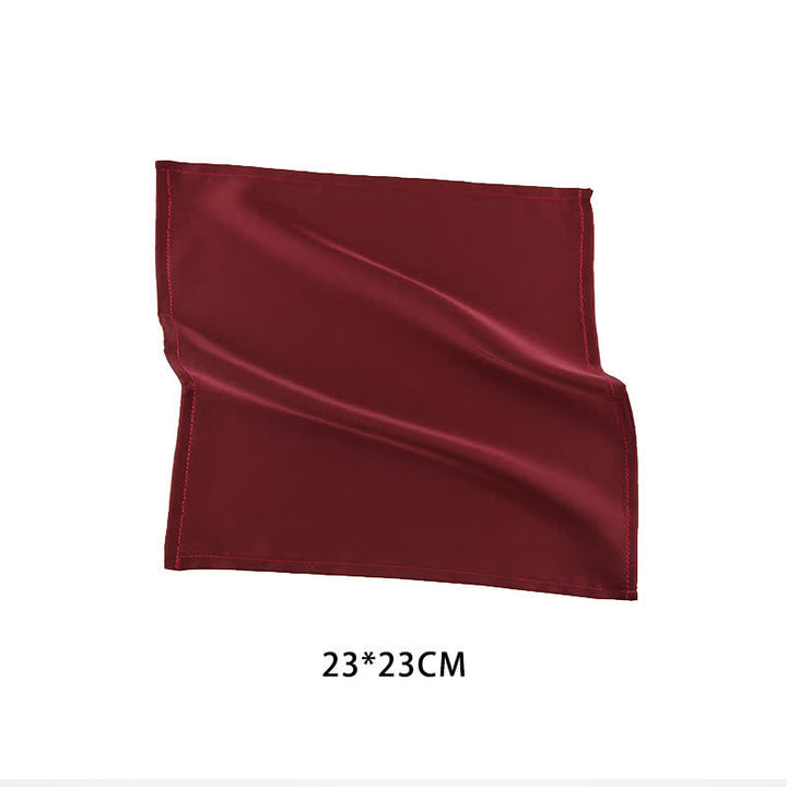 Papillon elegante a catena da uomo con fazzoletto da taschino - Borgogna - Fazzoletto da taschino - image 3