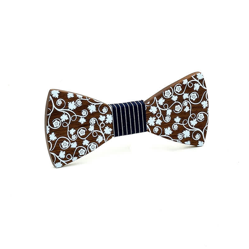 Papillon in legno con stampa floreale Kid Glorious - Strisce nere - image 6