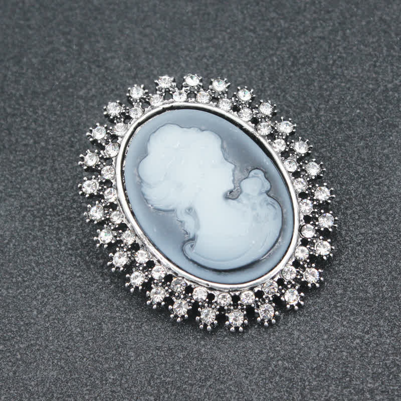 Spilla vittoriana ovale con cammeo da donna - image 6