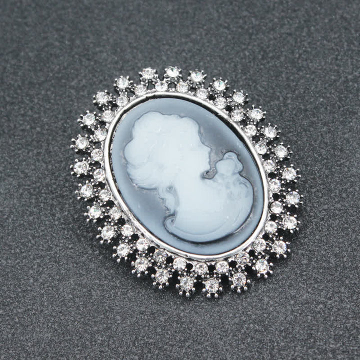 Spilla vittoriana ovale con cammeo da donna - image 6
